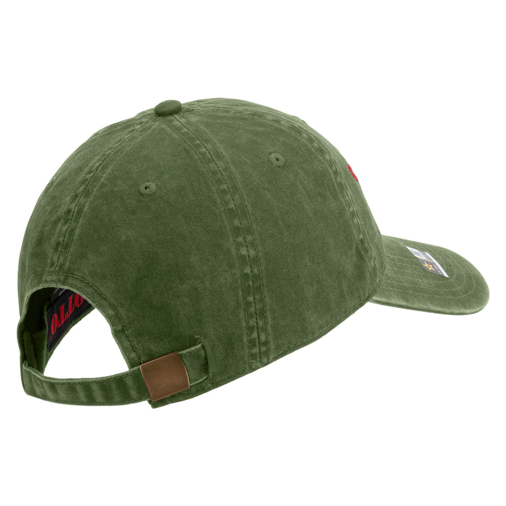 US Army Corps of Engineers Embroidered Washed Solid Pigment Dyed Cotton Twill Brass Buckle Cap