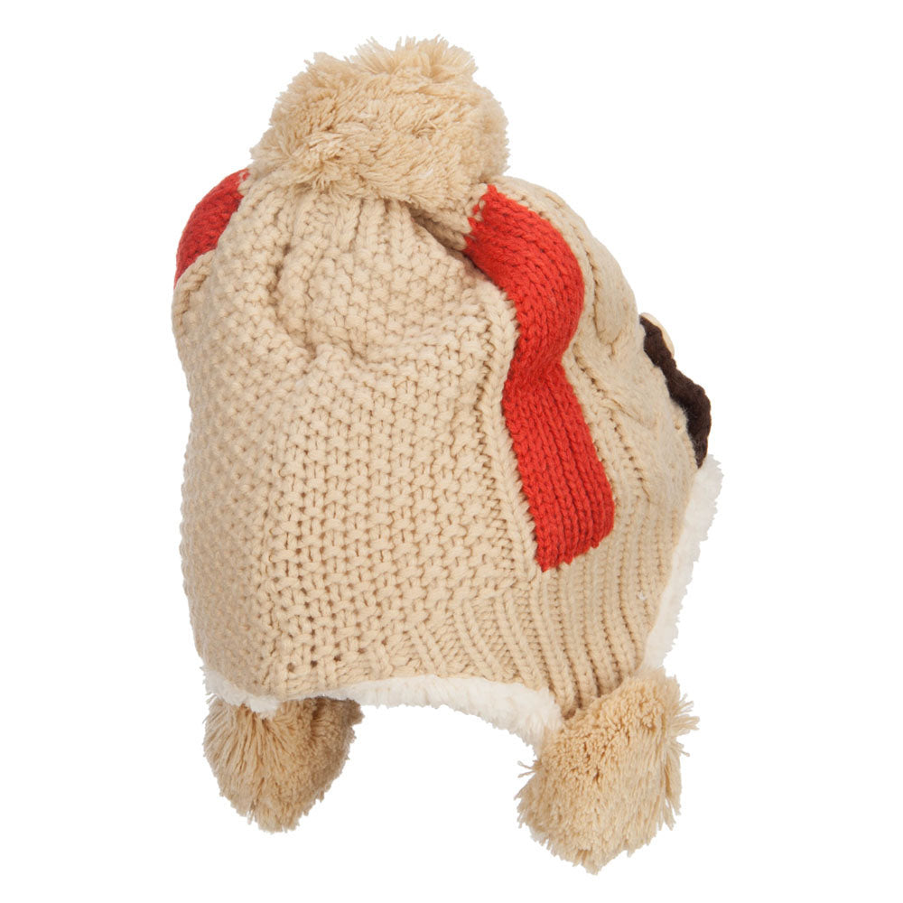 Kid's Button Patch Ski Beanie