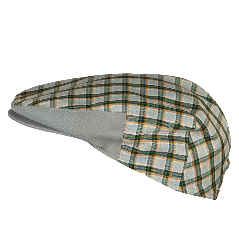 Men's Plaid Snap Button Ivy Cap