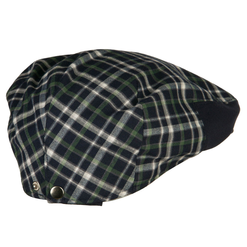 Men's Plaid Snap Button Ivy Cap