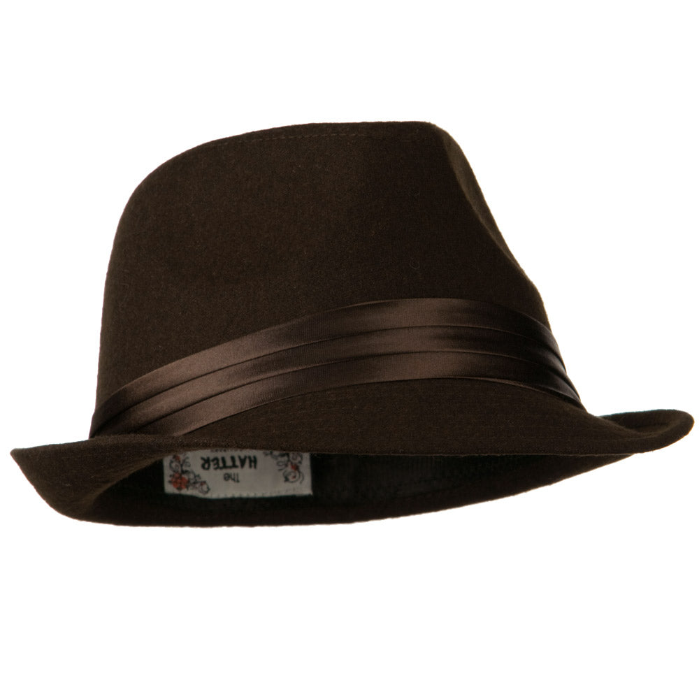 Fedora with Pleated Satin Band